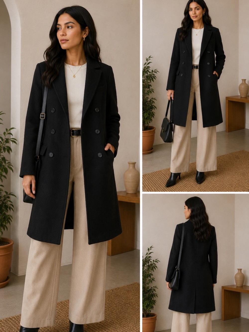 Zara Manteco Premium quality 75 percent wool Coat